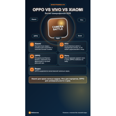 Битва камерофонов: OPPO, Vivo и Xiaomi