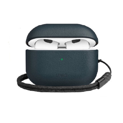 Чехол AirPods 3 Uniq Terra Genuine leather Cace Star Blue Blue (Синий)