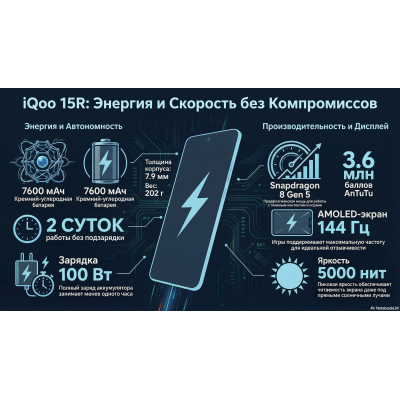 Обзор смартфона iQoo 15R. Флагманская мощь за адекватные деньги