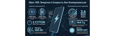 Обзор смартфона iQoo 15R. Флагманская мощь за адекватные деньги