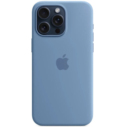 Чехол iPhone 16 Pro Max Silicone Case 360 Ice Ocean Blue Ocean Blue (Синий)